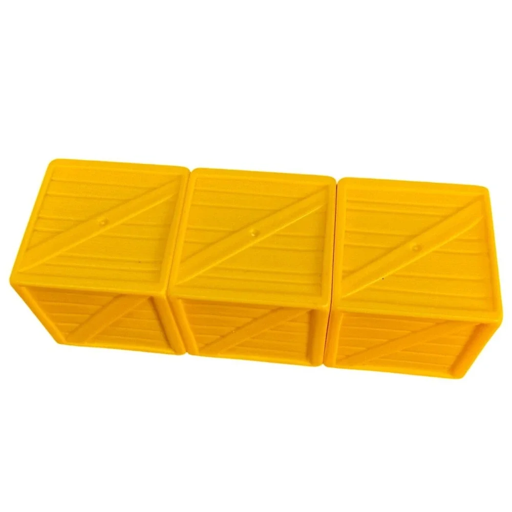 Just Play Yellow Toy Crates Boxes Frog Box Playset Accessories Lot of 3‎